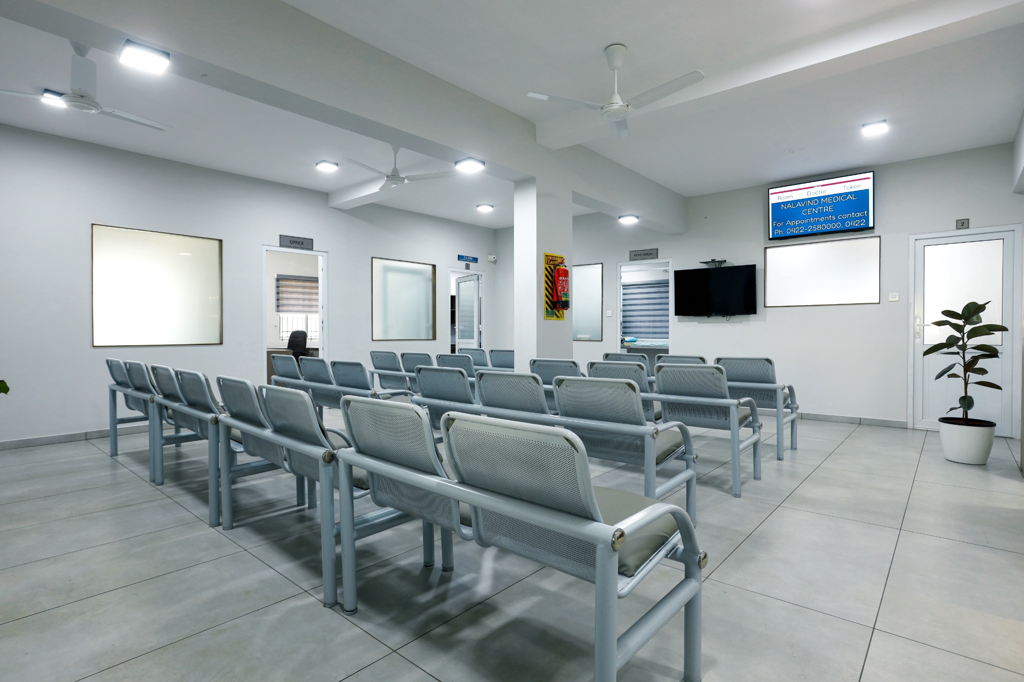 Patient waiting area at Nalavind Medical Centre